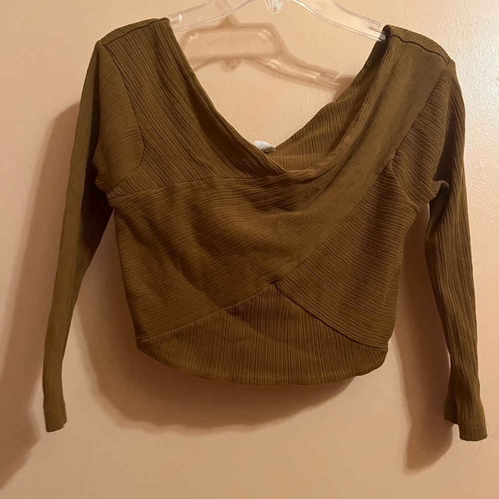 Free People (Intimately) dark yellow/gold crop top